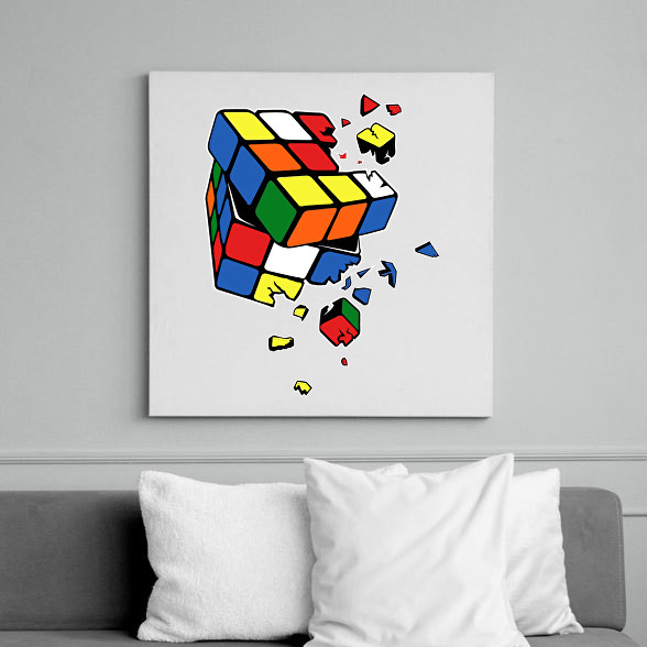 RubikCube Broke-Vászonkép