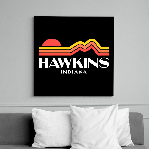 Hawkins Indiana Retro-Vászonkép