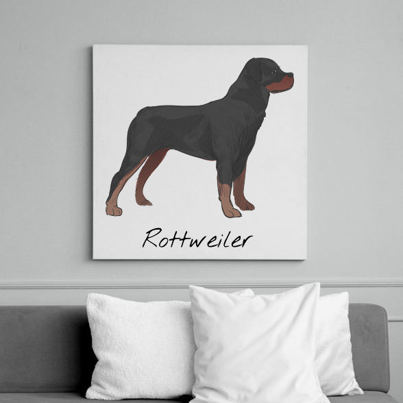 Rottweiler kutya-Vászonkép