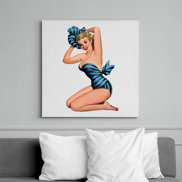 Pin up lány-Vászonkép