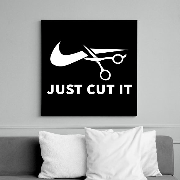 Just cut it - Márka paródia-Vászonkép