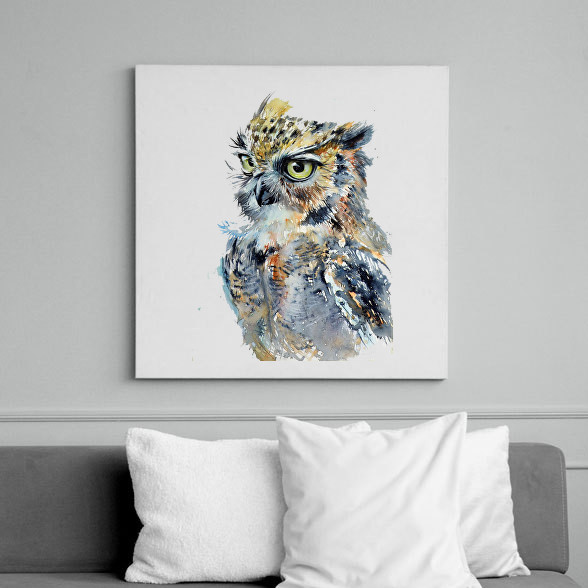 Painted Owl-Vászonkép