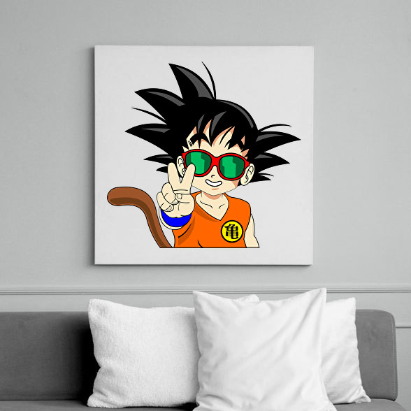 Goku szemüvegben -Vászonkép