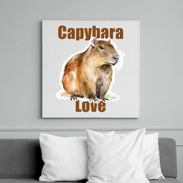 Capybara Love-Vászonkép