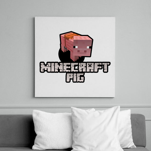 Minecraft pig-Vászonkép