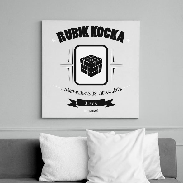 rubik-kocka-black-white-Vászonkép