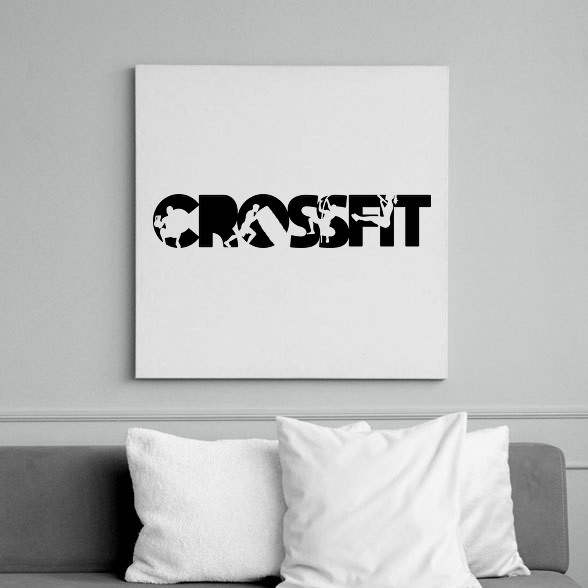 Crossfit fekete-Vászonkép