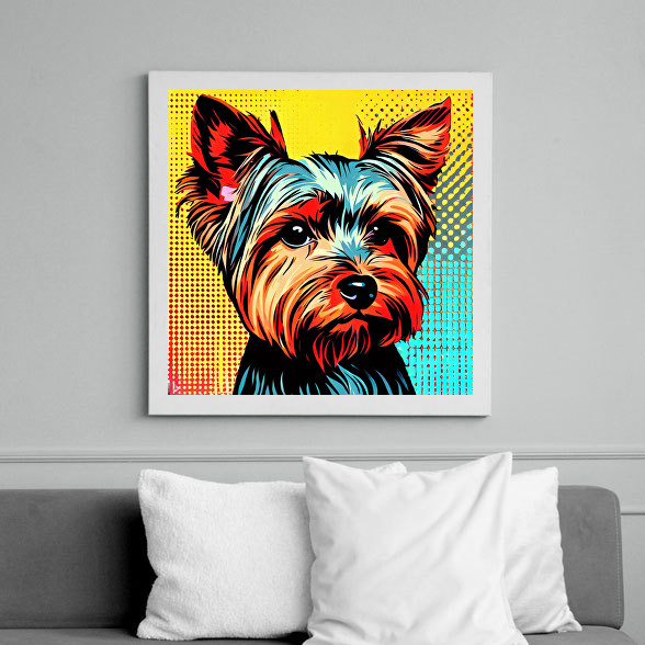 Graffiti Yorkshire terrier kutya-Vászonkép