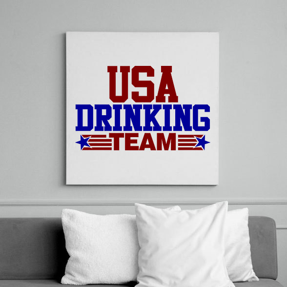 USA drinking team-Vászonkép