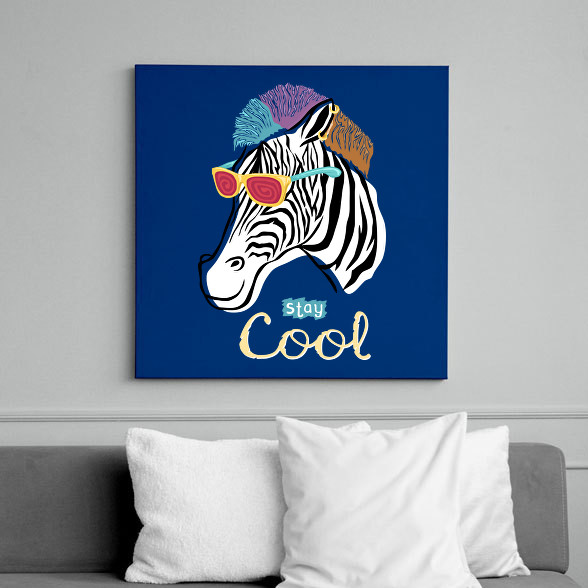 Cool zebra-Vászonkép