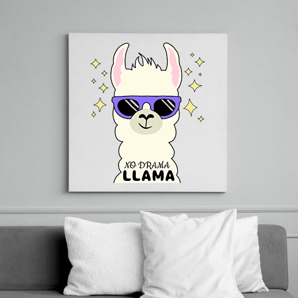 no drama llama-Vászonkép