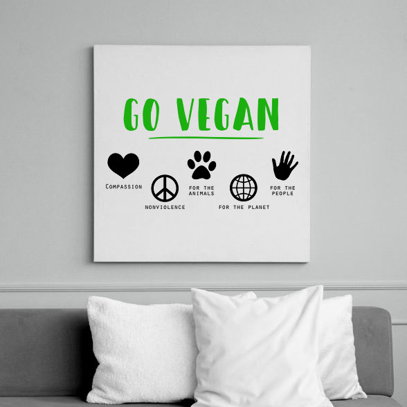 Go vegan-Vászonkép