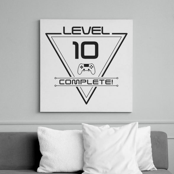 level-complete-10-grey-Vászonkép