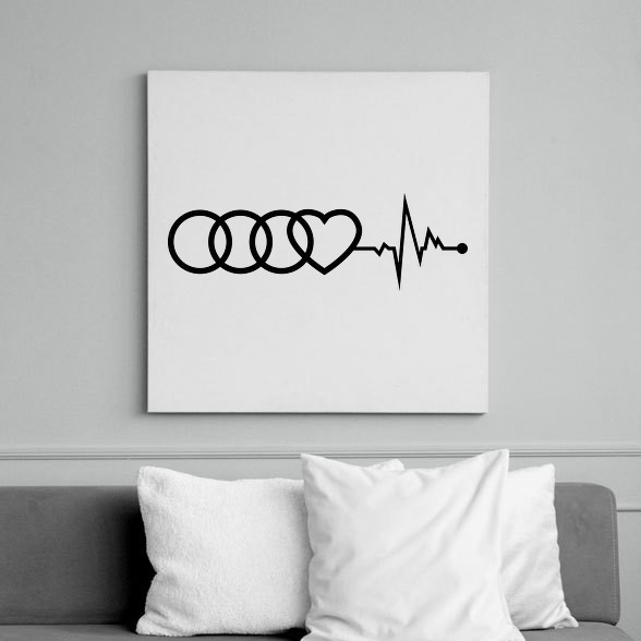 AUDI logo fekete-Vászonkép