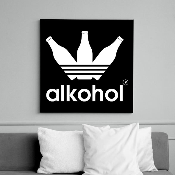 Alkohol-Vászonkép