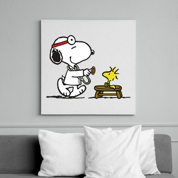 Snoopy és Woodstock-Vászonkép