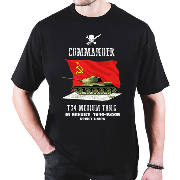 t34-commander-Oversized póló