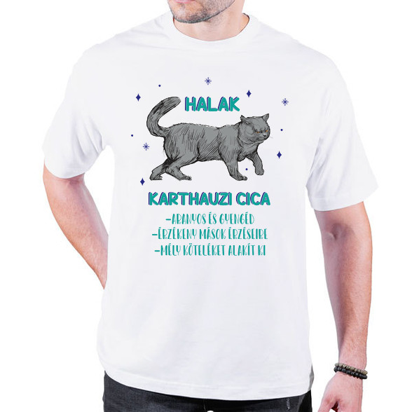 Halak - Karthauzi cica-Oversized póló