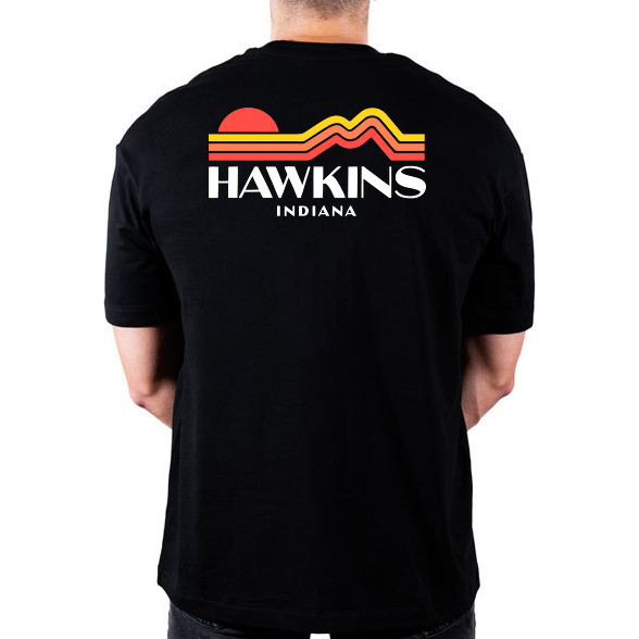 Hawkins Indiana Retro-Oversized póló