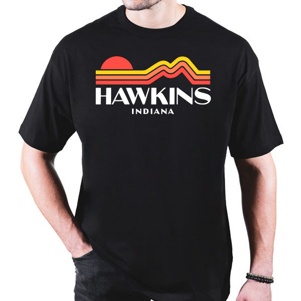 Hawkins Indiana Retro-Oversized póló