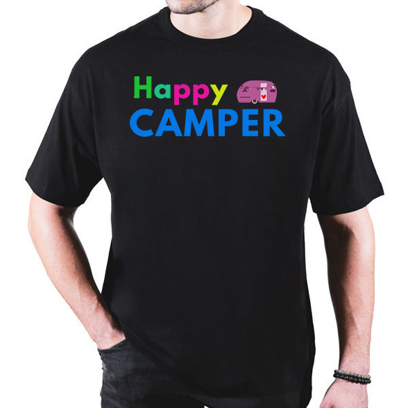 HAPPY CAMPER-Oversized póló