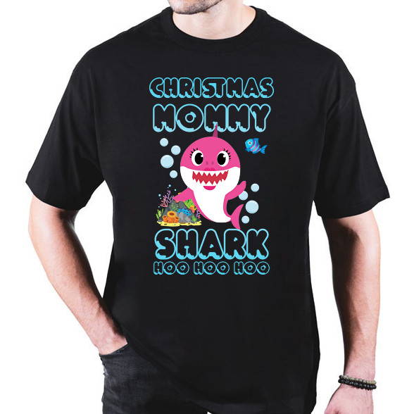 Christmas Mommy Shark-Oversized póló