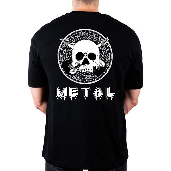 metal skull-Oversized póló