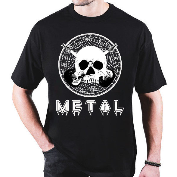 metal skull-Oversized póló