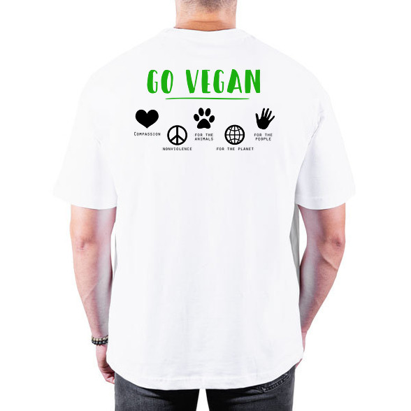 Go vegan-Oversized póló