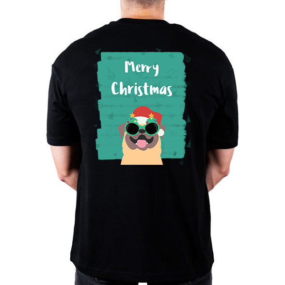 MERRY CHRISTMAS MOPSZ-Oversized póló