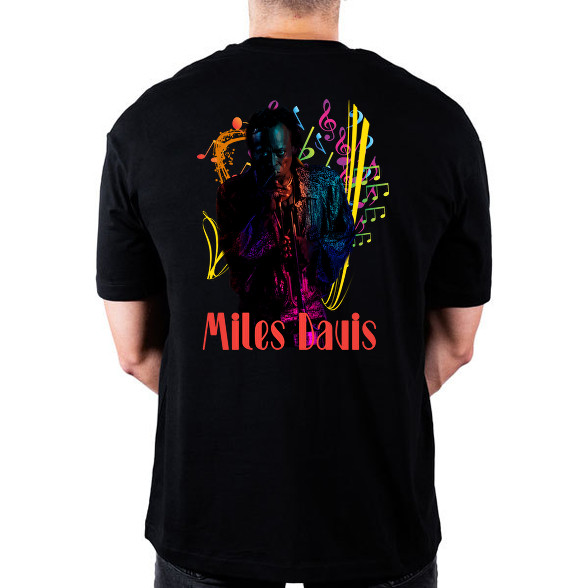 miles davis colorful-Oversized póló