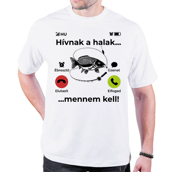 Hívnak a halak mennem kell-Oversized póló