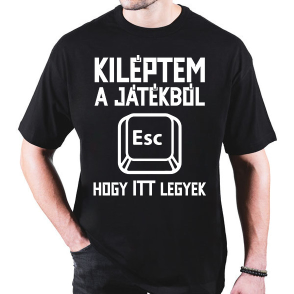 Kiléptem a játékból, hogy itt legyek-Oversized póló