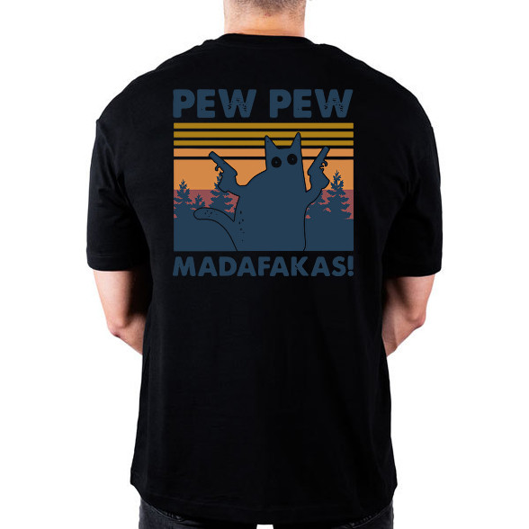 Pew Pew Madafakas cica-Oversized póló