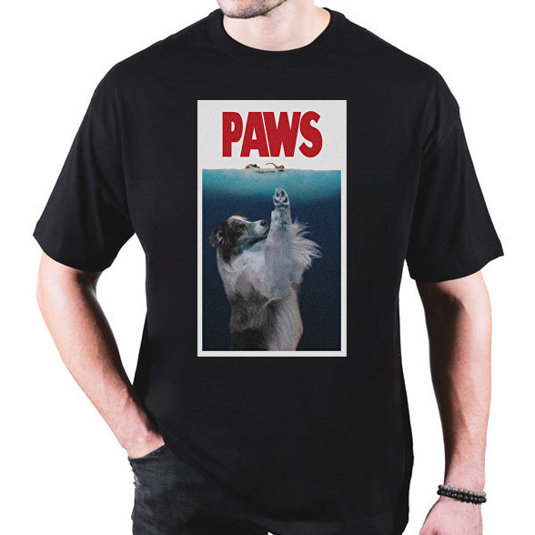 PAWS jaws ausztrál juhász kutya-Oversized póló