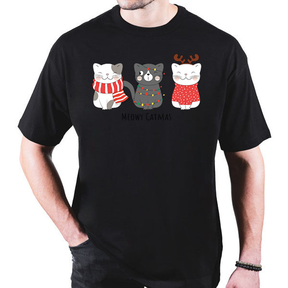 Meowy Catmas-Oversized póló