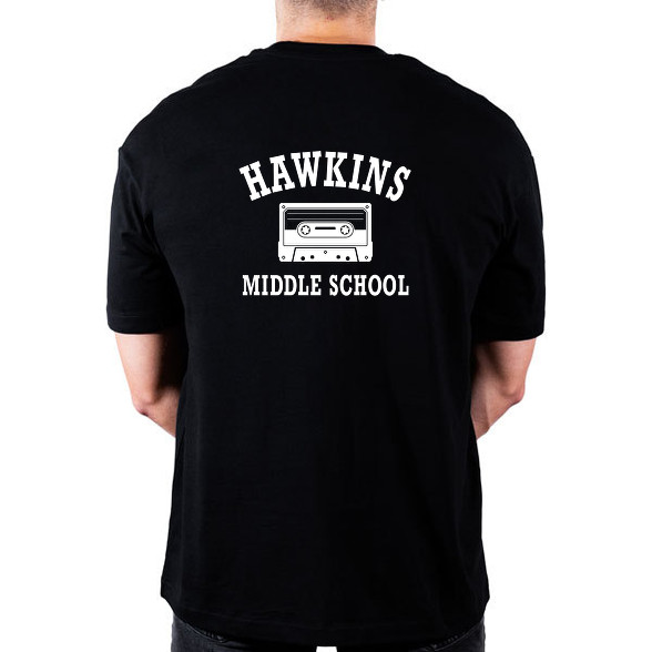 Hawkins Middle School - Fehér-Oversized póló