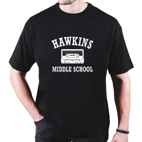 Hawkins Middle School - Fehér-Oversized póló