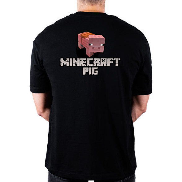 Minecraft pig-Oversized póló