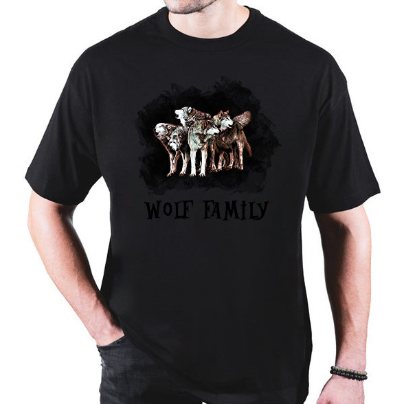 wolf family-Oversized póló