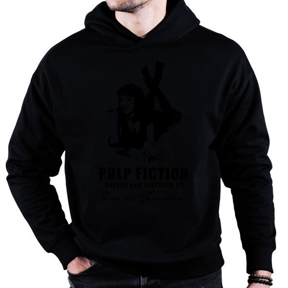 PULP FICTION-BLACK-Oversized kapucnis pulóver