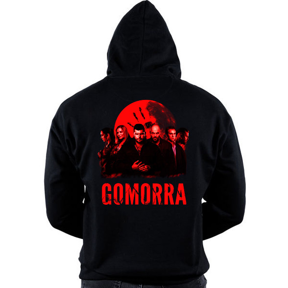 gomorra-red-Oversized kapucnis pulóver