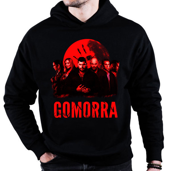 gomorra-red-Oversized kapucnis pulóver