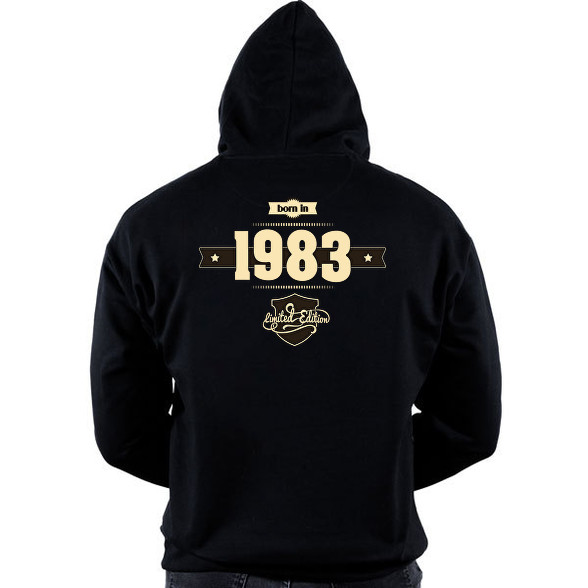 born-in-1983-cream-choco-Oversized kapucnis pulóver