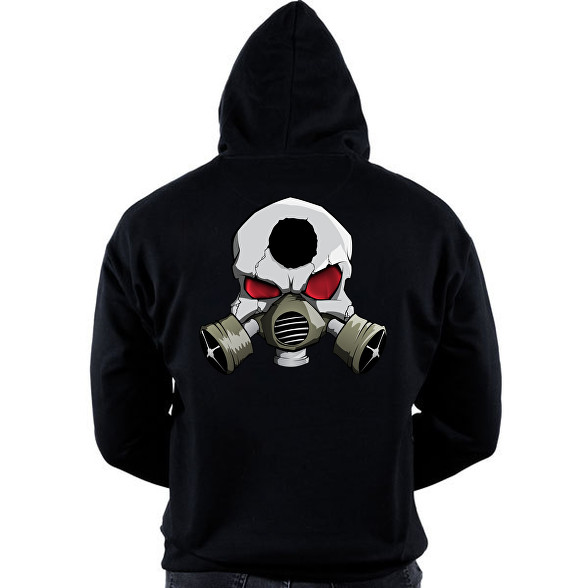 Gasmask skull-Oversized kapucnis pulóver