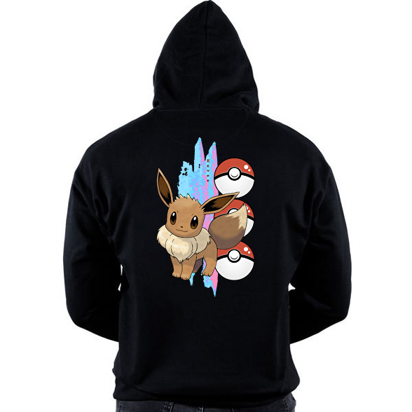 pokemon eevee-Oversized kapucnis pulóver