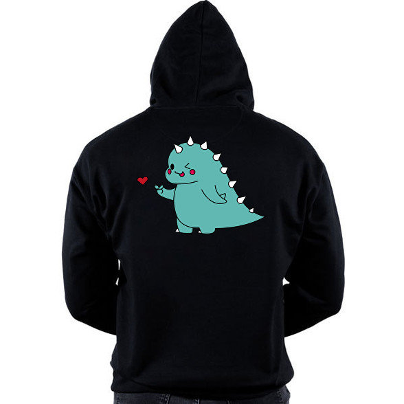 Dino love - fiú-Oversized kapucnis pulóver