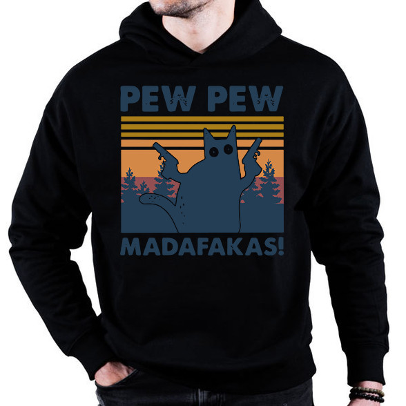 Pew Pew Madafakas cica-Oversized kapucnis pulóver