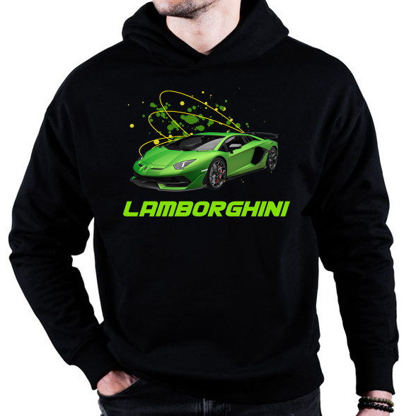 Zöld lamborghini-Oversized kapucnis pulóver