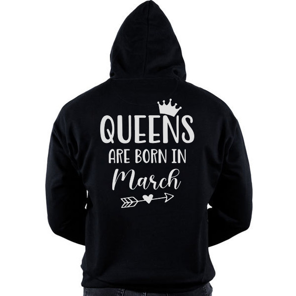 QUEENS are born in March-Oversized kapucnis pulóver